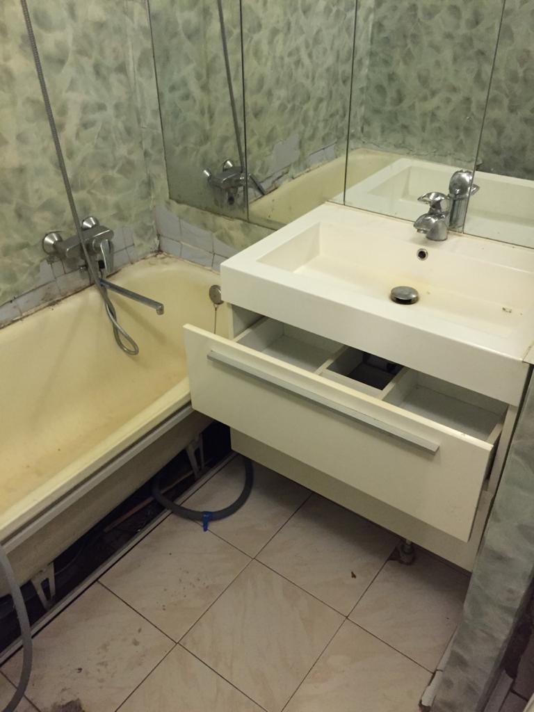 Ремонт плиткой (ванна и санузел) – фото до проведения работ