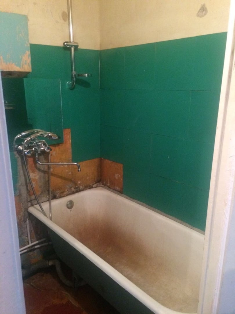 Ремонт ванной комнаты Димитрова 4к1 – фото до проведения работ
