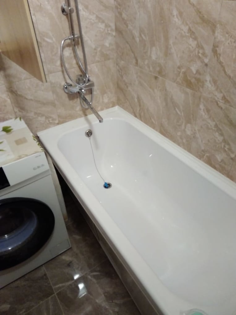 Ремонт плиткой (ванна и санузел) – фото после проведения работ