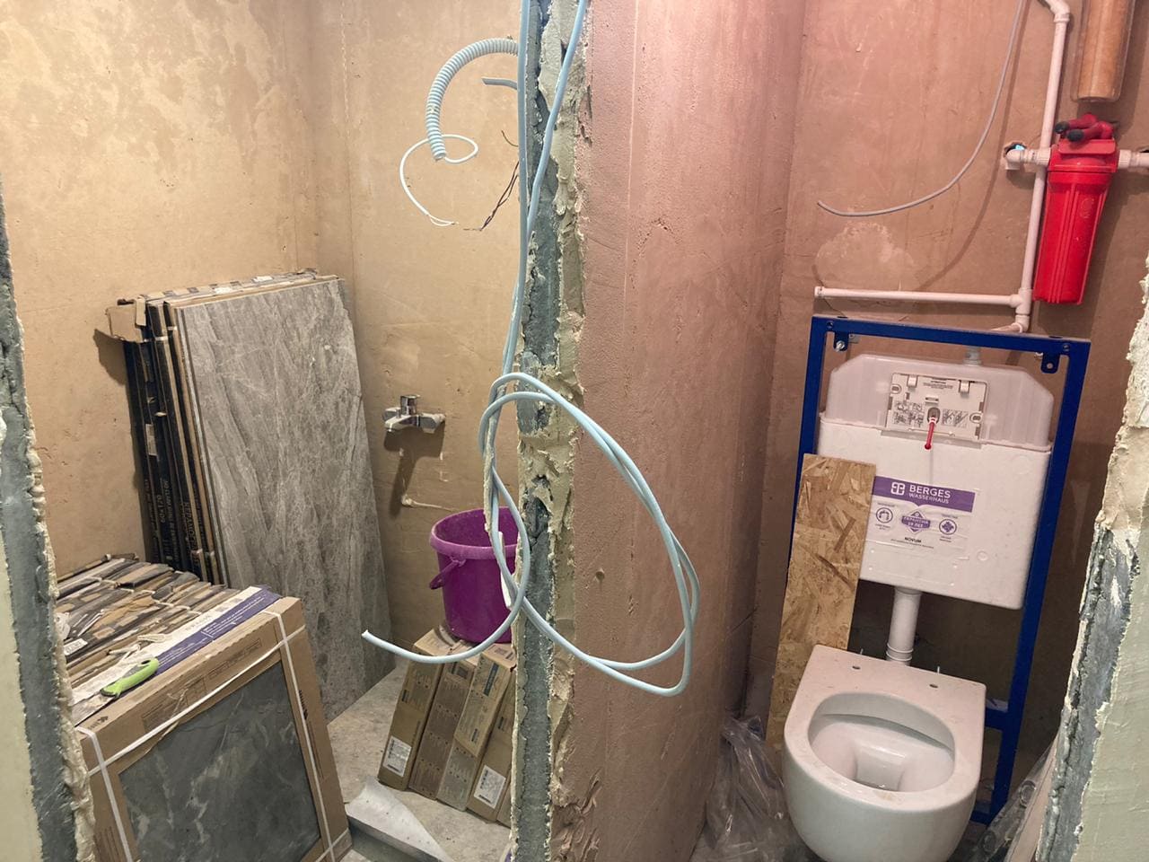 Элитный ремонт ванной комнаты и туалета – фото до проведения работ