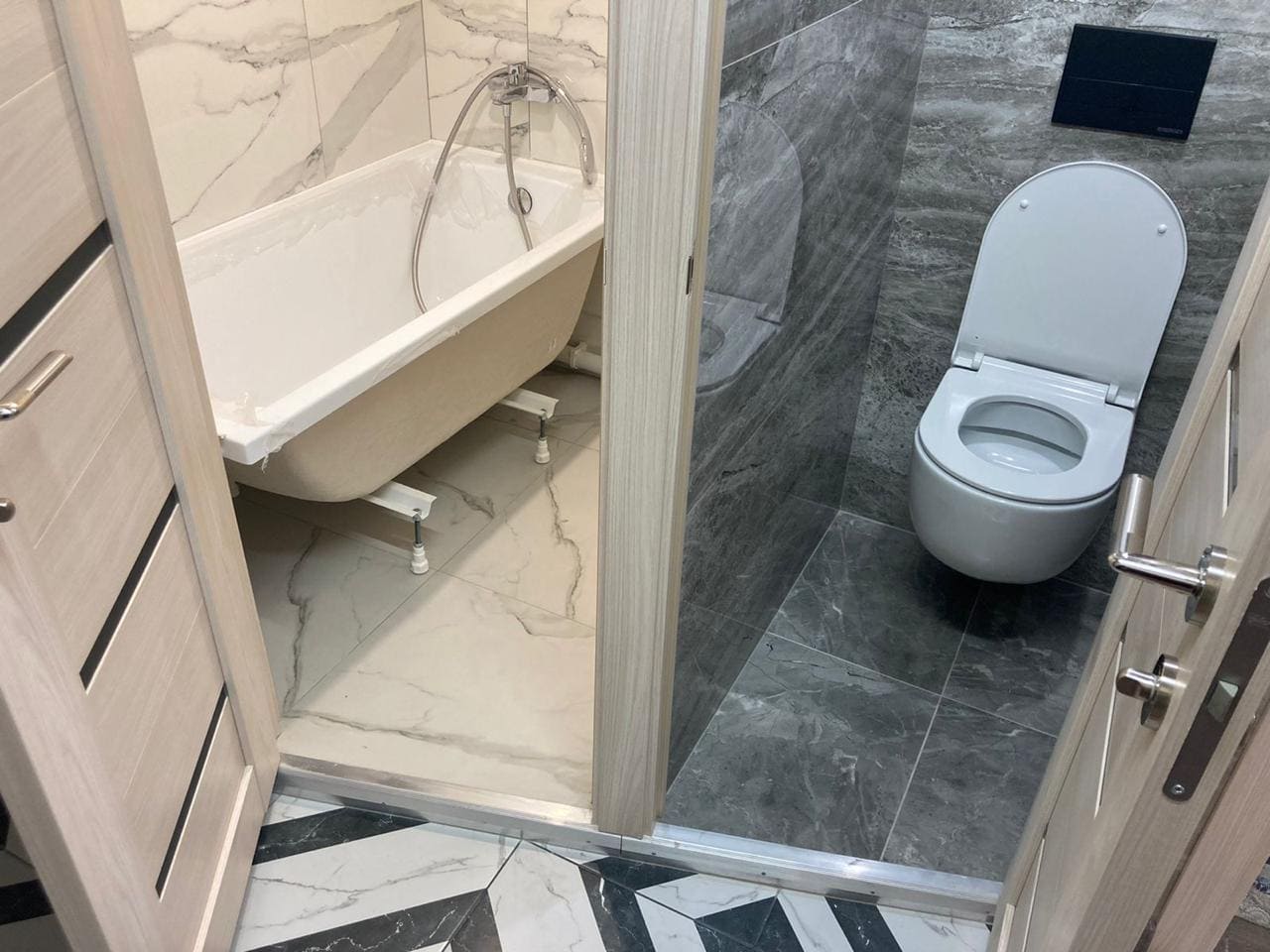 Элитный ремонт ванной комнаты и туалета – фото после проведения работ